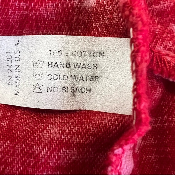 Vintage 80s Norman Shirtmakers Flannel Red Pink Christmas Circle Skirt Sz 12 EVC - Picture 7 of 7